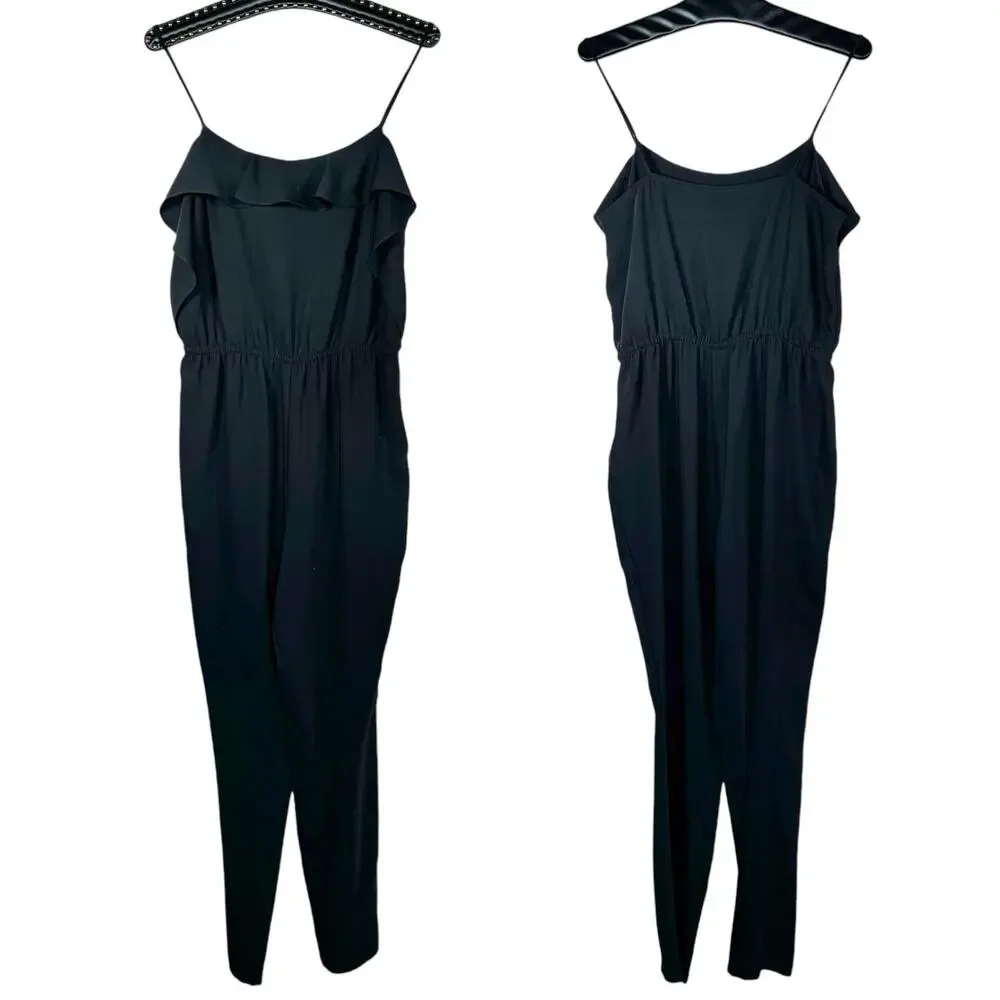 Topshop Black Sleeveless Ruffle Playsuit Jumpsuit 8